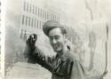 Sgt. Sam Shanblott painting missions on A/C Homesick 